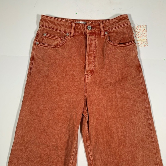 Free People Jeans Brown Terracotta Cropped Sz 30 - Picture 4 of 8